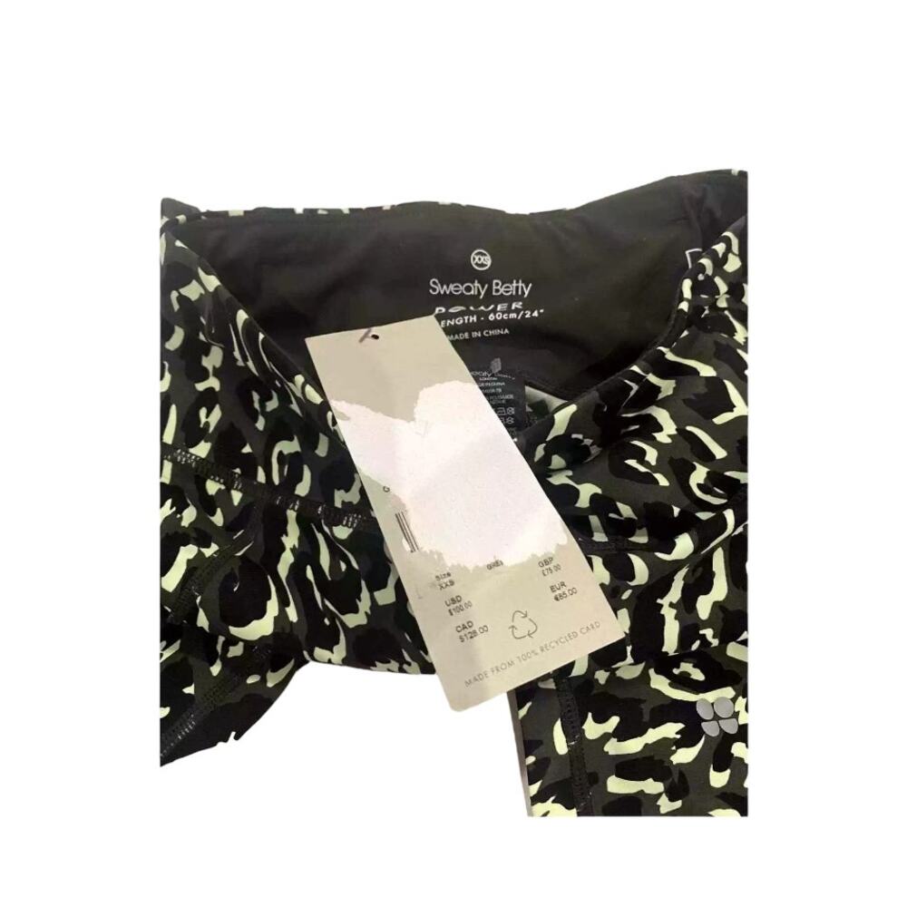 Sweaty Betty XXS Power 7/8 Green Animal Print Legging - Picture 5 of 5